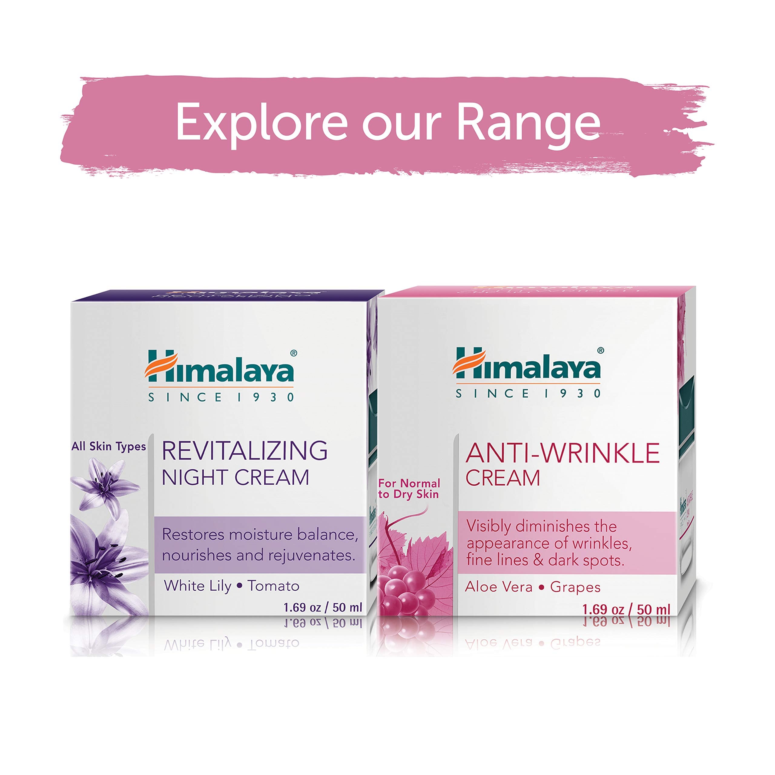Himalaya Anti-Wrinkle Cream pack-2 with aloe vera feature for moisture.