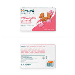 Himalaya almond cleansing bar ingredients highlight natural oils for gentle hydration.
