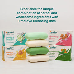 Himalaya almond cleansing bar promoting moisturized, smooth skin