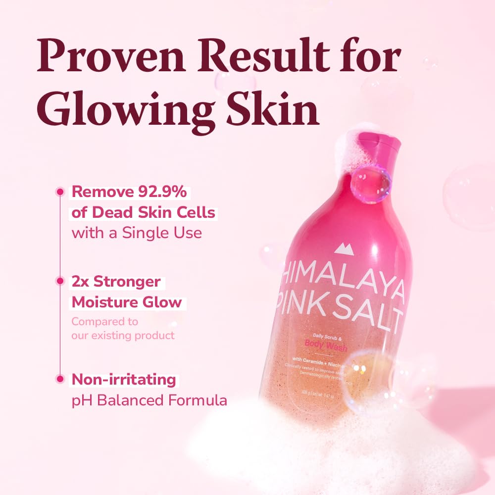 Creamy lather of Himalaya Pinksalt Body Wash during a shower