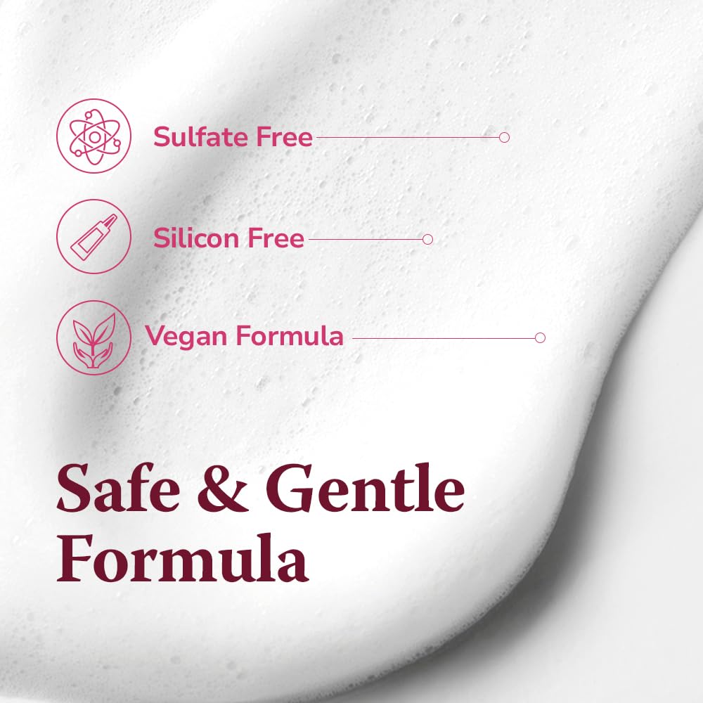 HIMALAYA PINKSALT silicone-free label highlights safe, sulfate-free cleansing.