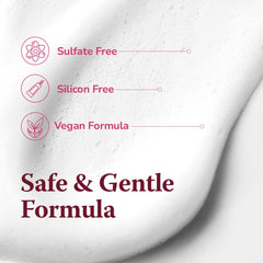 HIMALAYA PINKSALT silicone-free label highlights safe, sulfate-free cleansing.