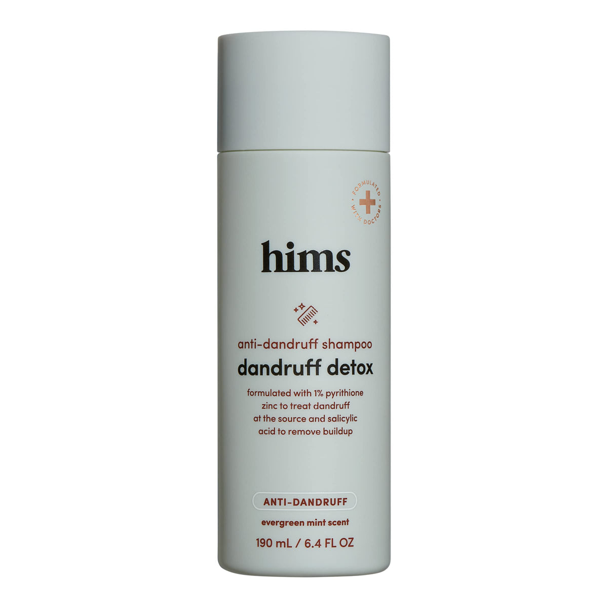 Hims Dandruff Detox shampoo bottle for daily scalp care and clean hair.