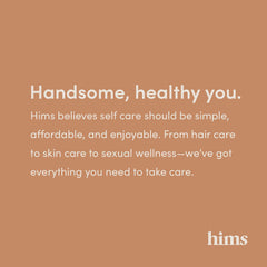 Hims & Hers DHT-blocking Shampoo with a light eucalyptus mint scent.