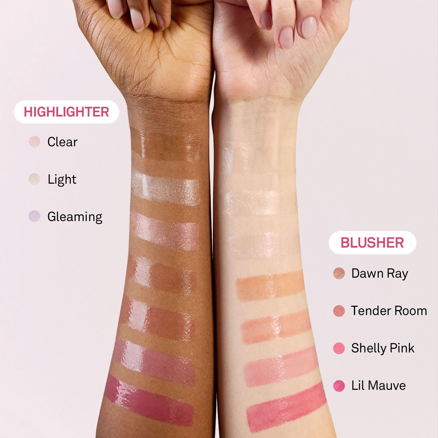HINCE Radiance Balm glow on eyelids for soft shimmer