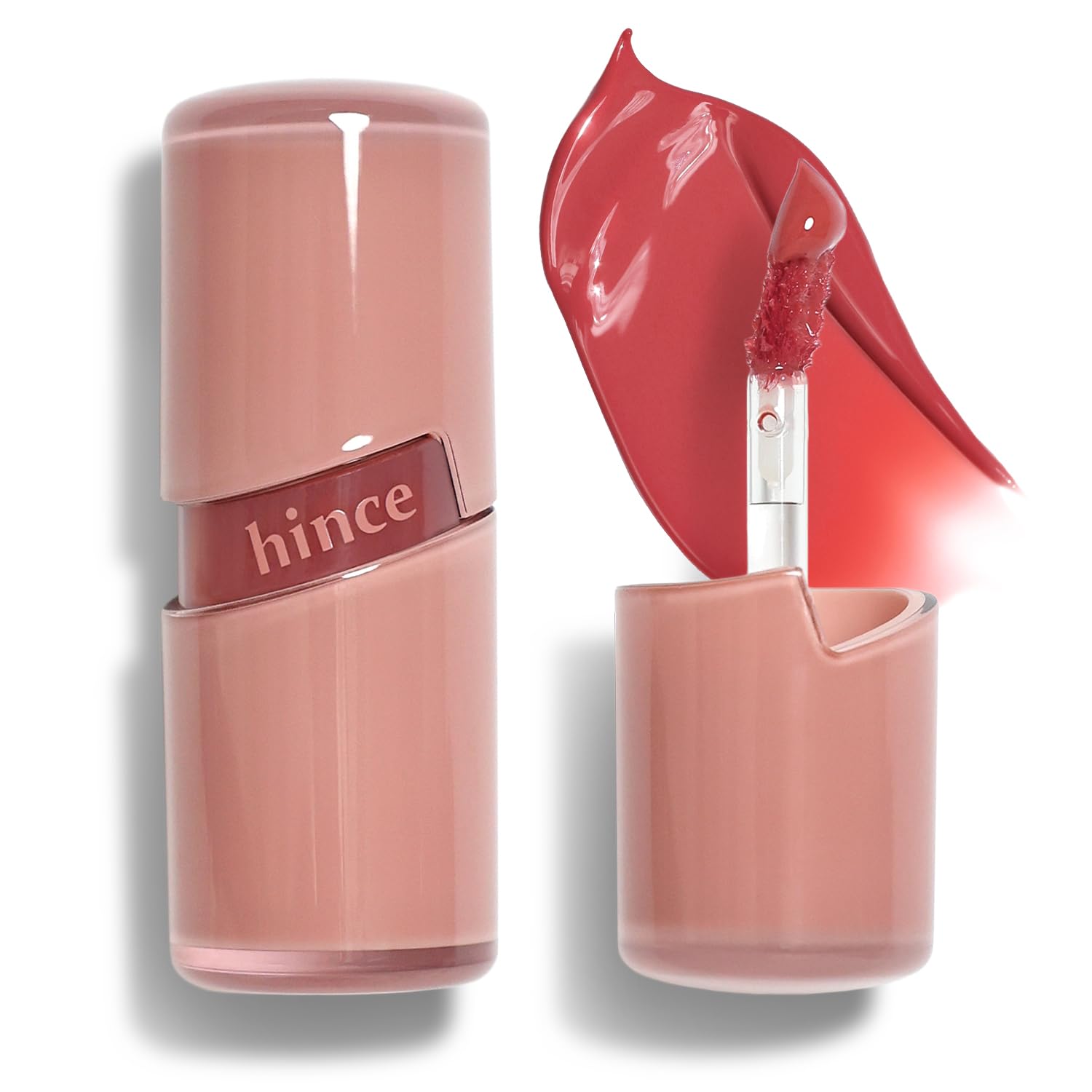 HINCE Raw Glow Lip Tint RAW ROSE 02 bottle showing rich, hydrating color