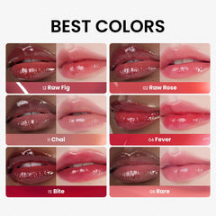 HINCE Raw Glow Lip Tint RAW ROSE 02 packaging closeup vegan formula