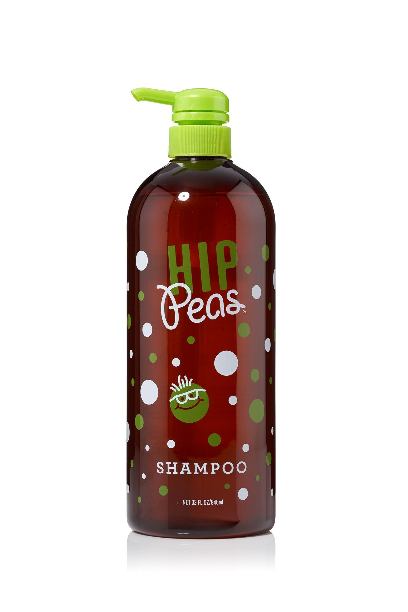 Hip Peas Natural Hair Shampoo bottle front view, gentle for daily washing.
