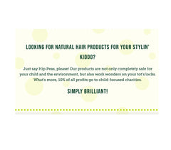 Hip Peas Shampoo made in USA badge on packaging.