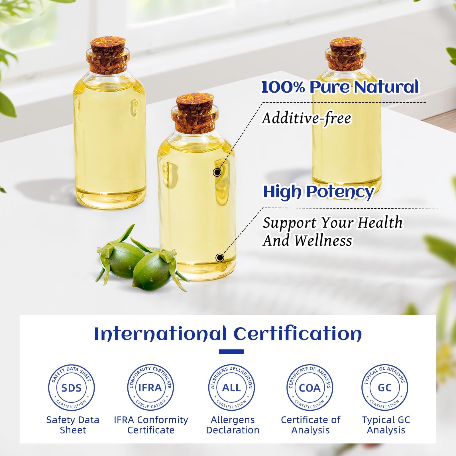 HIQILI Jojoba oil skin care for facial nourishment.