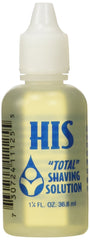 HIS Total Shaving Solution bottle front view for a smooth, close shave
