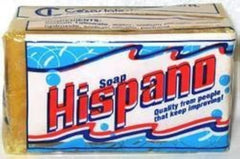 Hispano Bar Soap Pasta 2ct 5-pack on bathroom shelf for daily cleansing