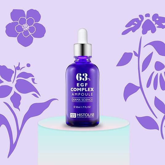 Histolab EGF Complex Ampoule packaging highlights 63% EGF Complex for elasticity