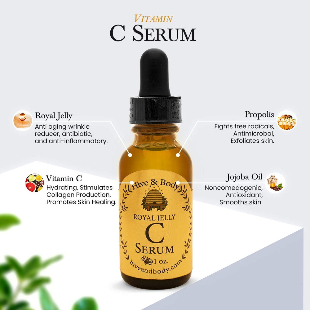 Closeup of Hive and Body Serum texture demonstrates smooth, lightweight hydration.