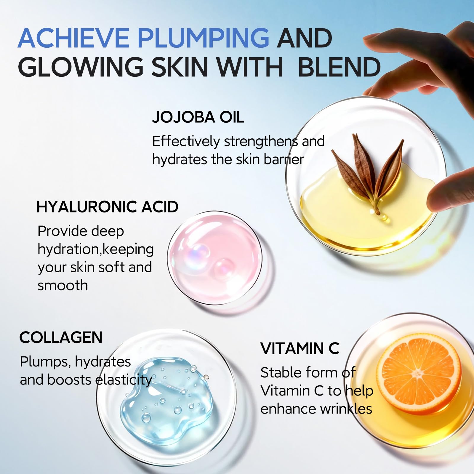 Hydration-focused HKH Serum delivering a hydrated, plump look with hyaluronic acid
