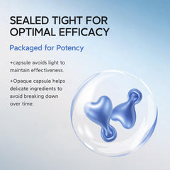 Ingredient close-up on HKH Serum highlighting hyaluronic acid and copper peptides