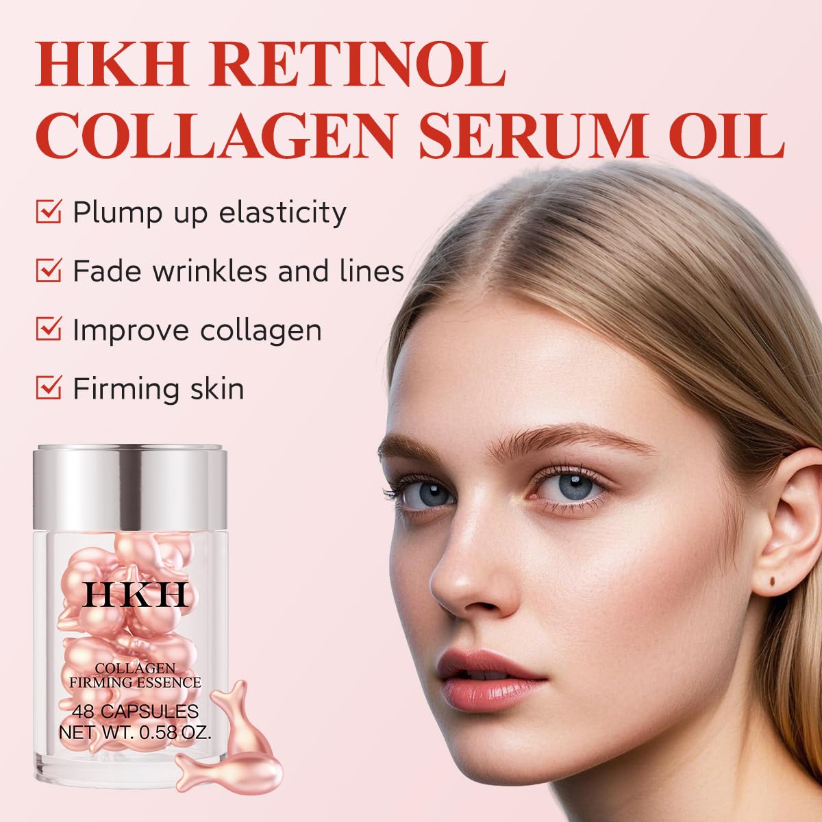 HKH Pro-Retinol Serum Capsules dispense action on skin demonstrates quick absorption
