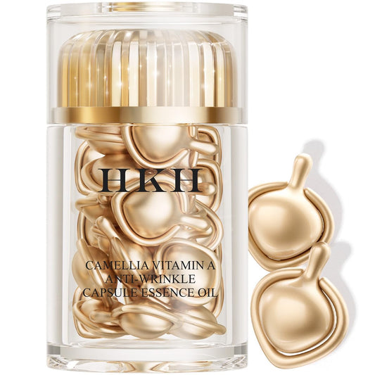 HKH Retinol + HPR Serum face bottle shows premium night care for smoother skin.
