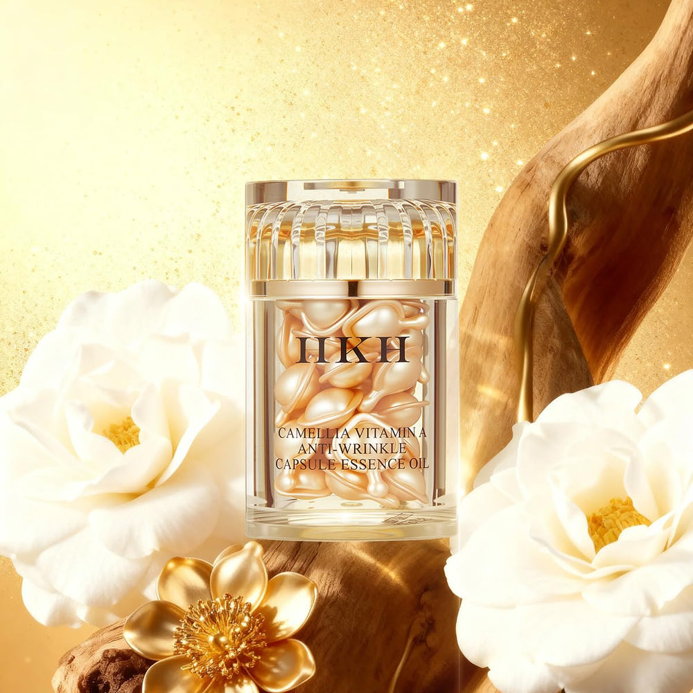 HKH Retinol + HPR Serum neck usage illustrates versatile nighttime skincare.