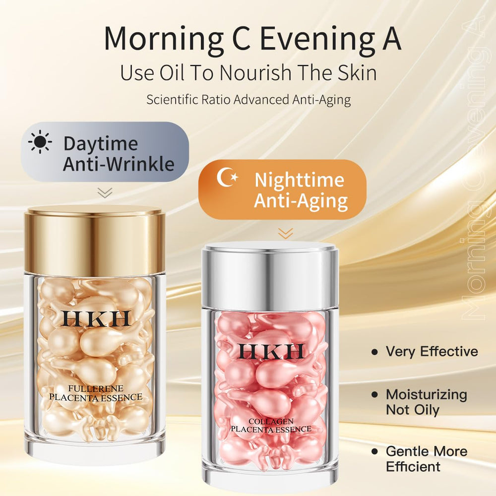 HKH serum being massaged onto the face for quick absorption and comfort.