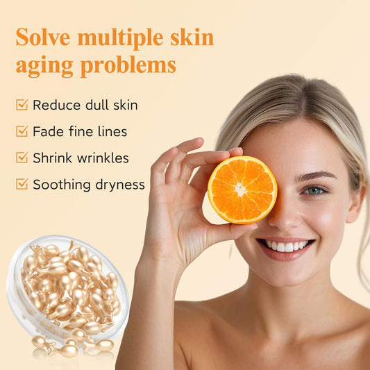 HKH Vitamin C serum bottle and cap shown for precise dosage.