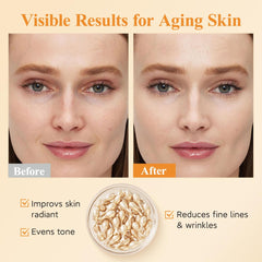 Close-up of HKH Vitamin C serum capsules preserving potency.