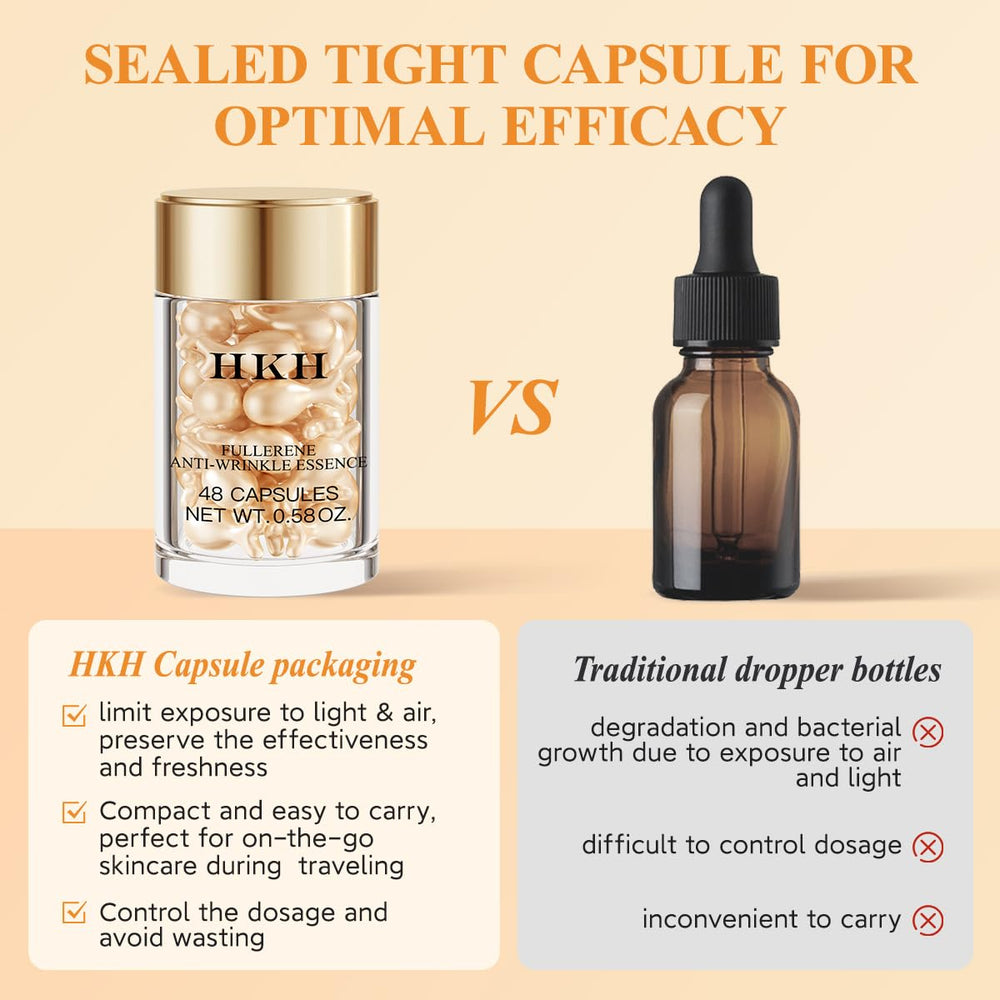HKH Vitamin C Serum Capsule pack preserves potency for travel.