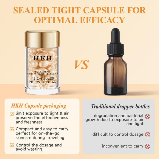 HKH Vitamin C Serum Capsule pack preserves potency for travel.