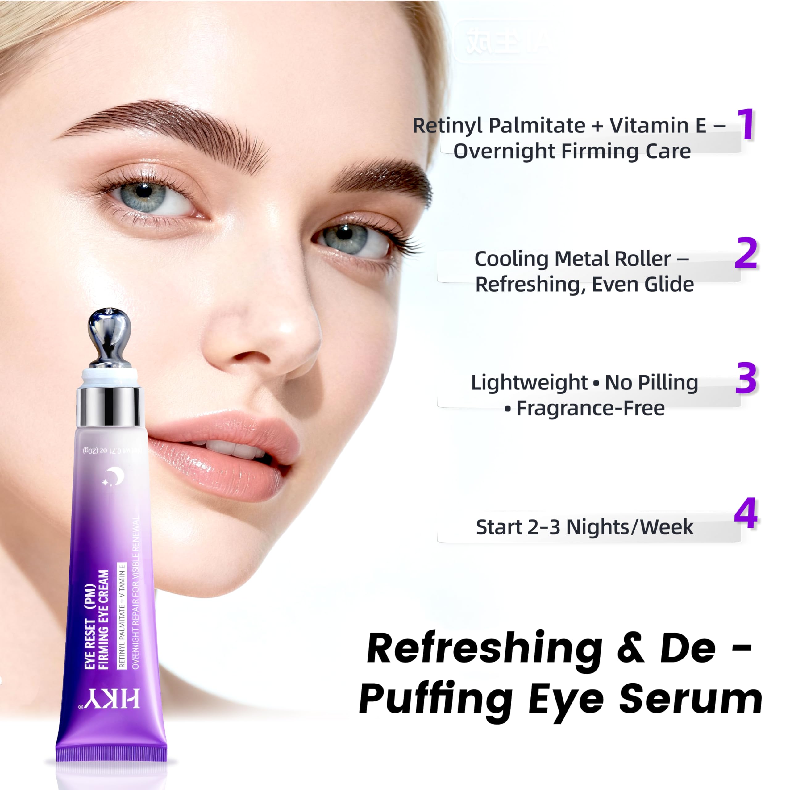 Ceramides reinforcing eye-area barrier and moisture retention