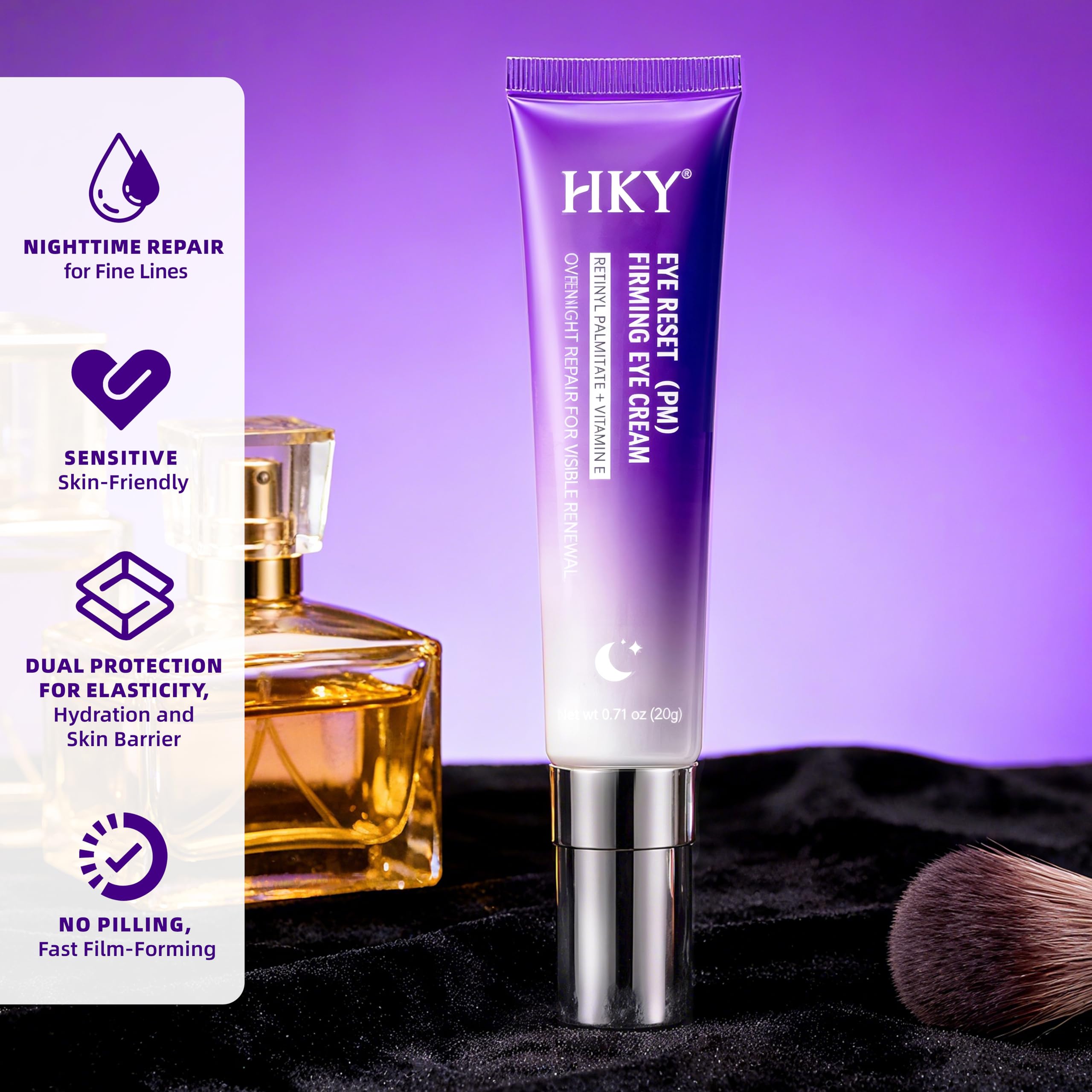 HKY Eye Cream packaging close-up showing premium design and trusted formula