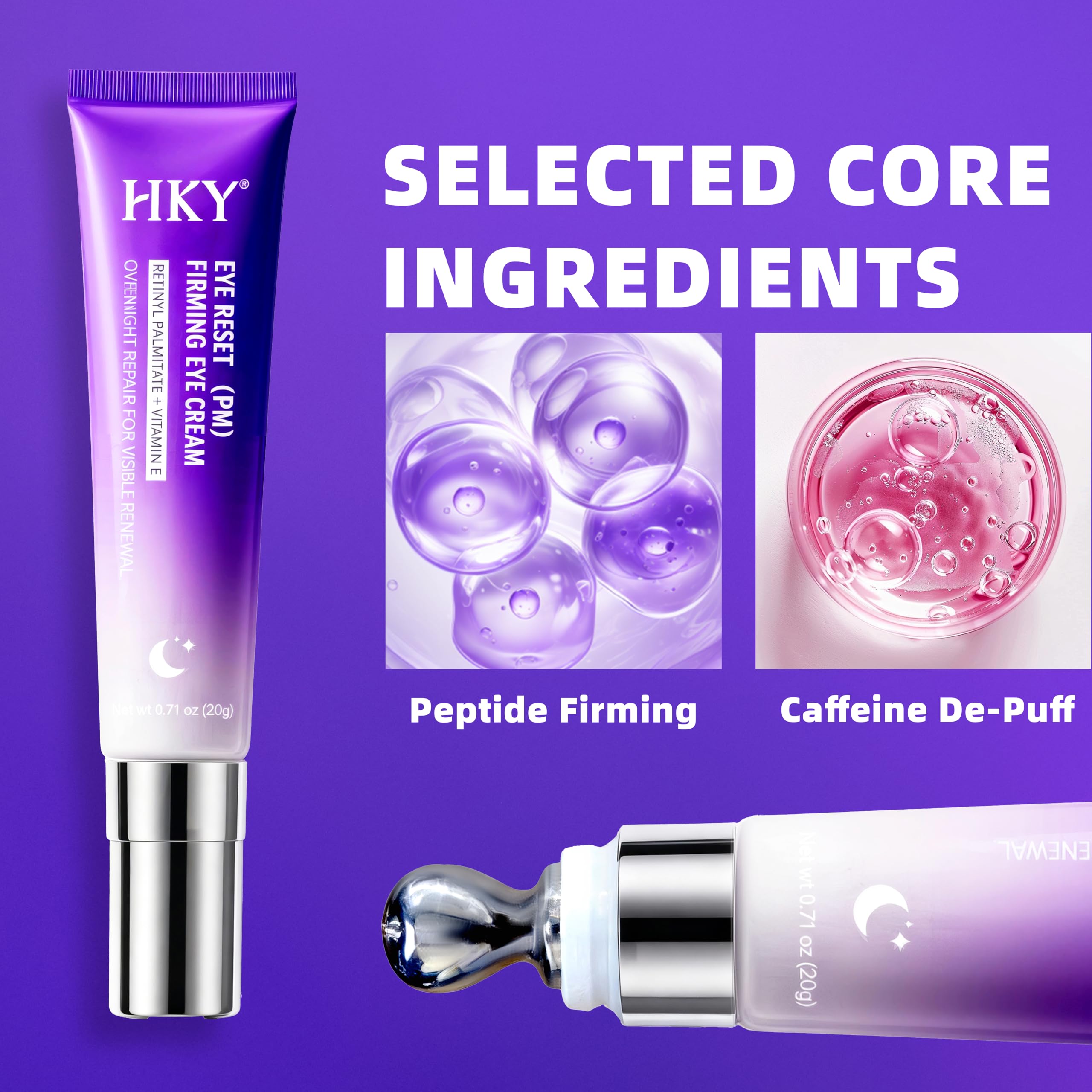 Retinol and peptides concept image suggesting wrinkle and firmness support