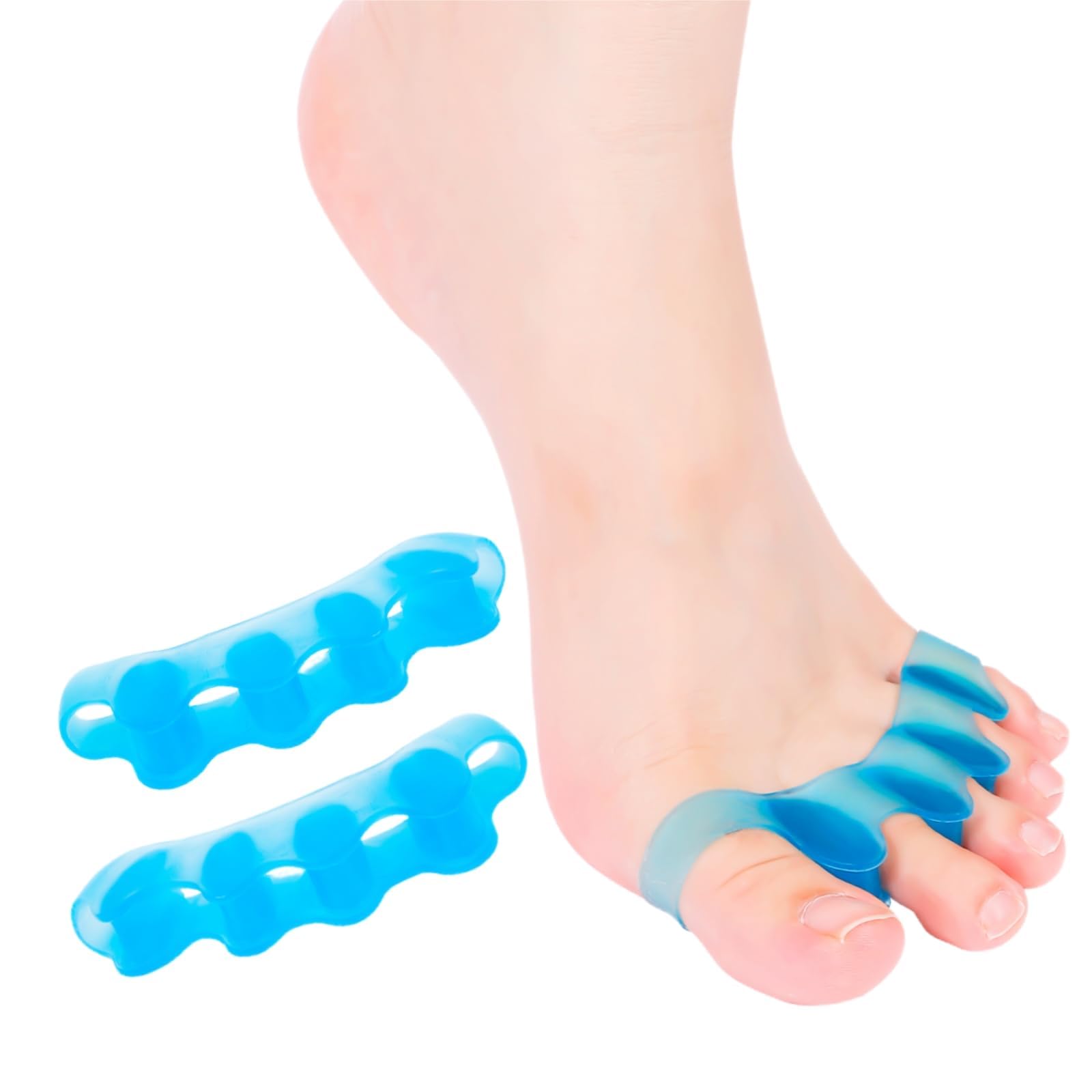 HLOES toe spacers blue pack closeup for comfortable toe separation during care