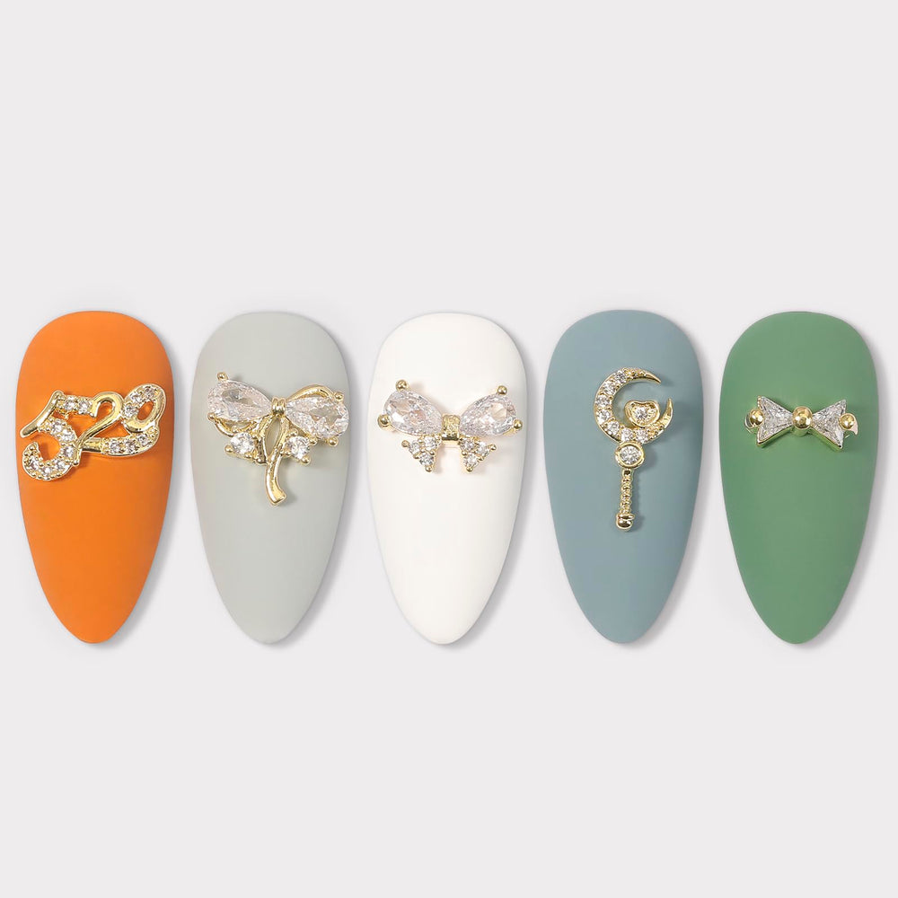 HNUIX multi-shape crystal designs for creative daily nail looks