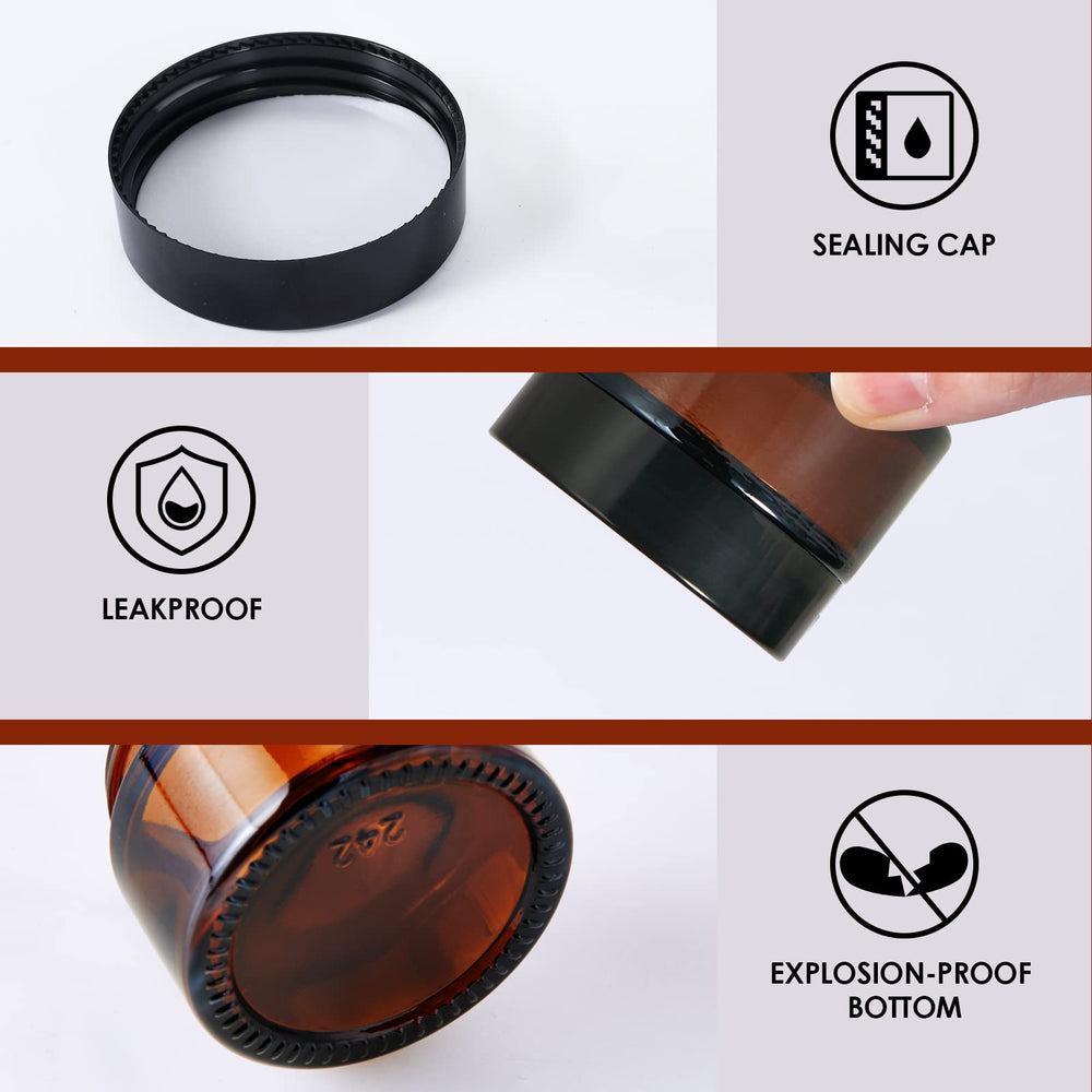 Amber glass from 11 Hoa Kinh offers UV protection for contents.