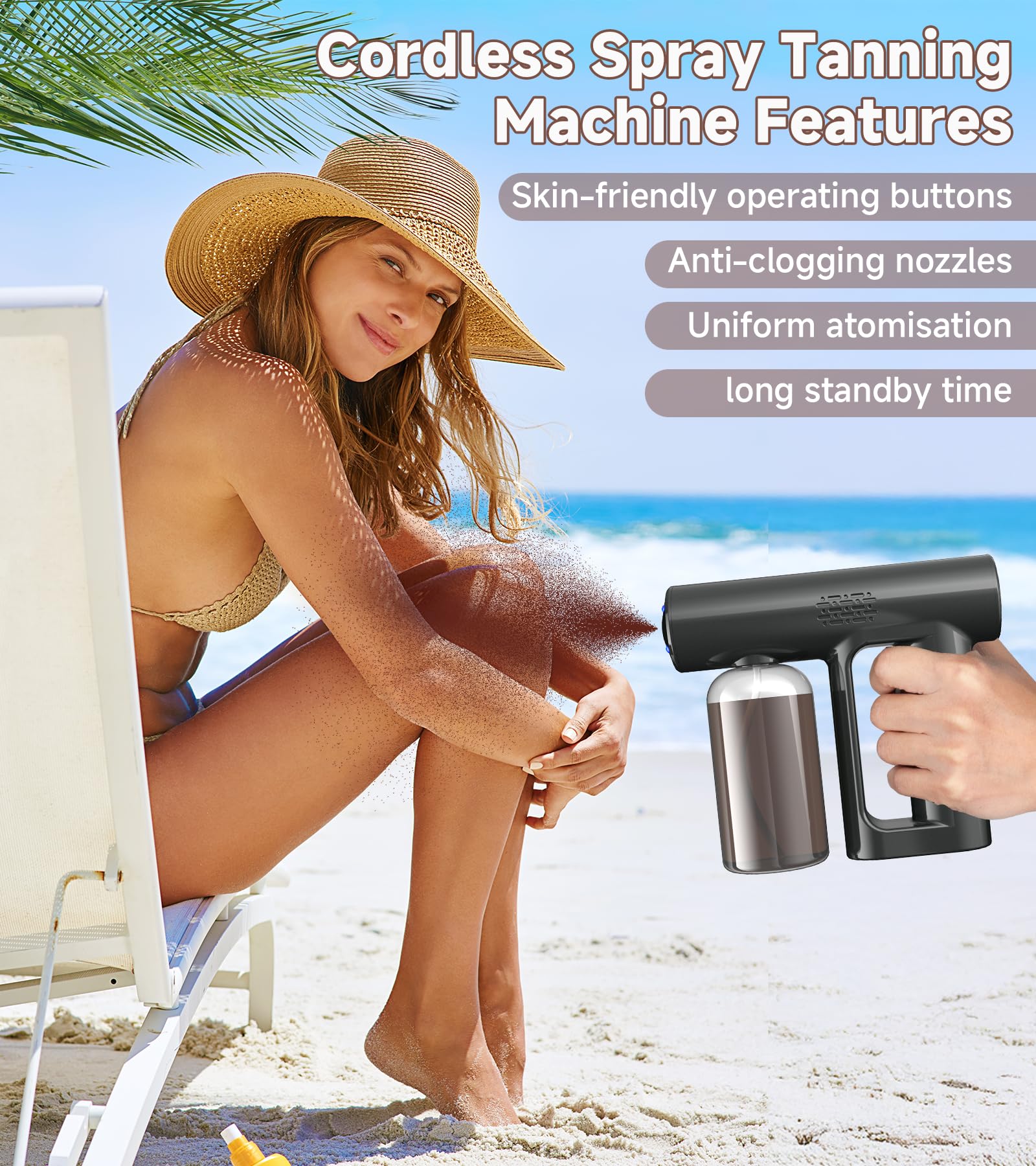 Hoakya one-button operation shows simple spray control.