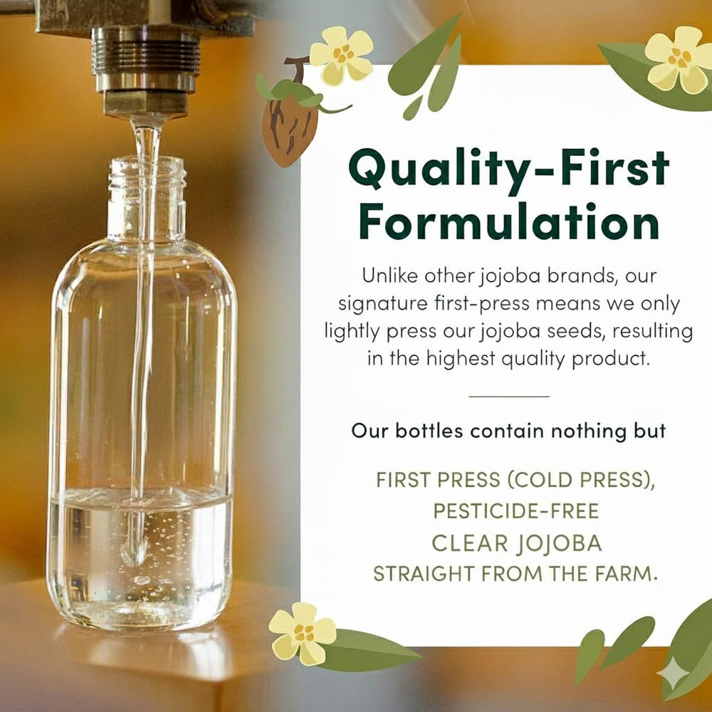 HobaCare Clear Jojoba Oil on skin for lightweight hydration