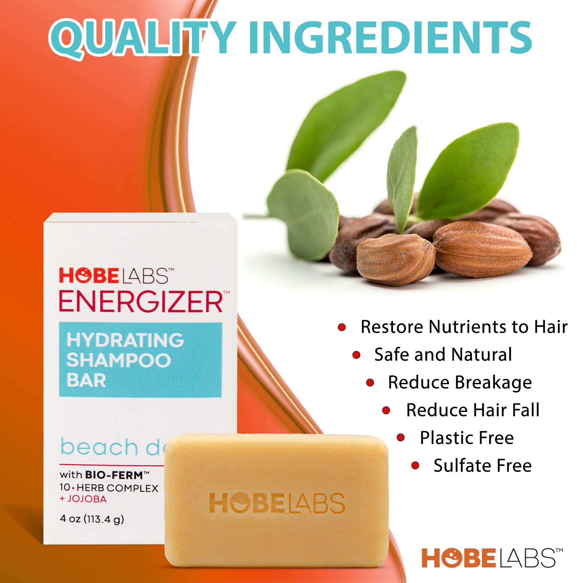 Hobe Labs Beach Day Shampoo Bar lather close-up with rich foam