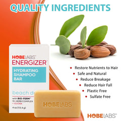 Hobe Labs Beach Day Shampoo Bar lather close-up with rich foam