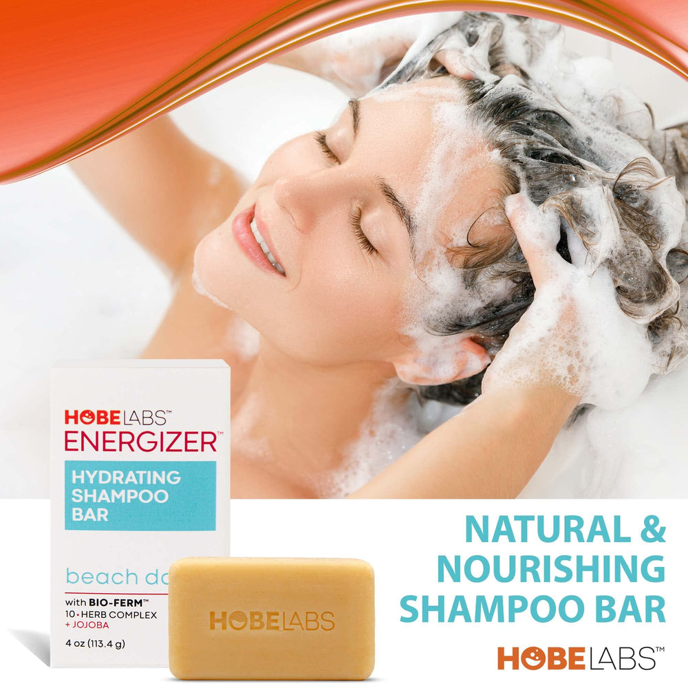 Hobe Labs Beach Day Shampoo Bar nourishment close-up highlighting nutrients