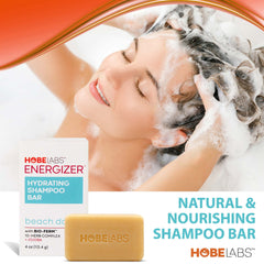 Hobe Labs Beach Day Shampoo Bar nourishment close-up highlighting nutrients