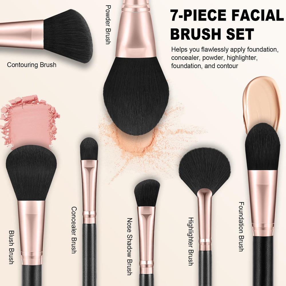 HOIFA Silkpuff foundation brush demonstrates precise liquid application for a smooth base.