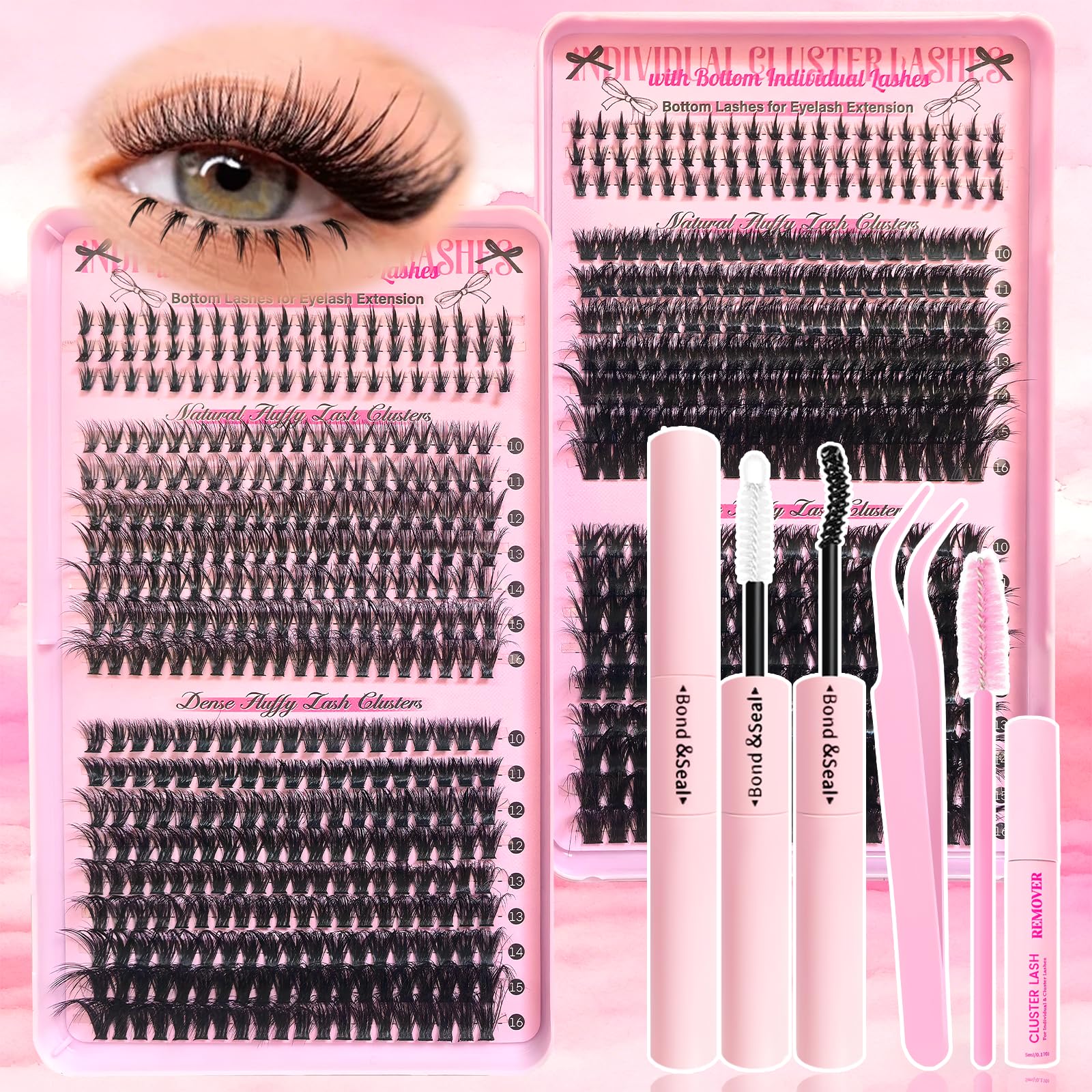 Holipet lash clusters top eyelashes for natural wispy volume with lasting comfort.