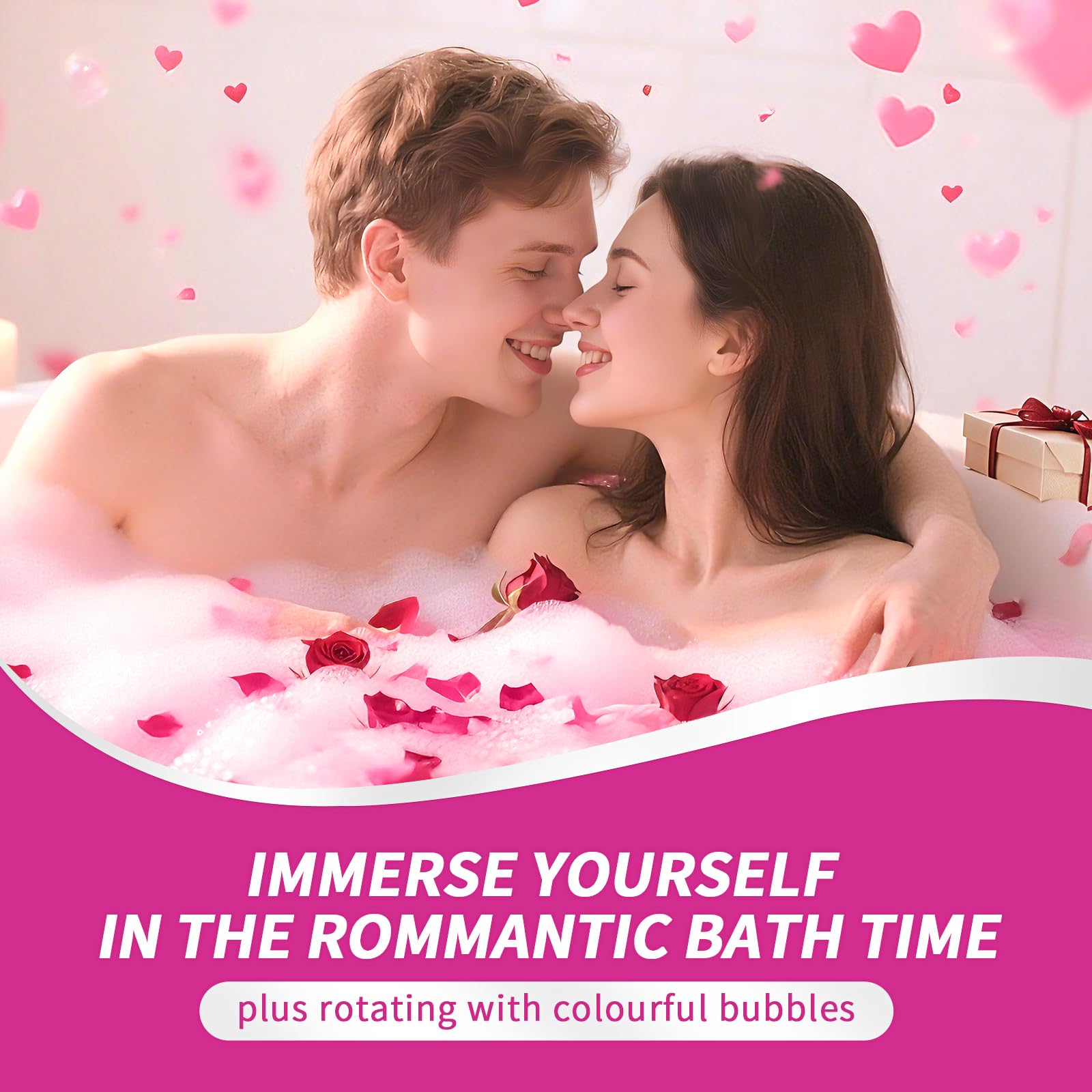Holly Herbal Valentine heart design box ideal for gifting and celebratory baths.