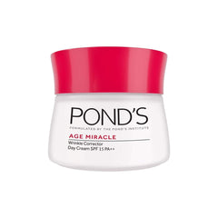 Holly Herbs Ponds Age Miracle Day Cream bottle front with SPF 15 for daily moisture.