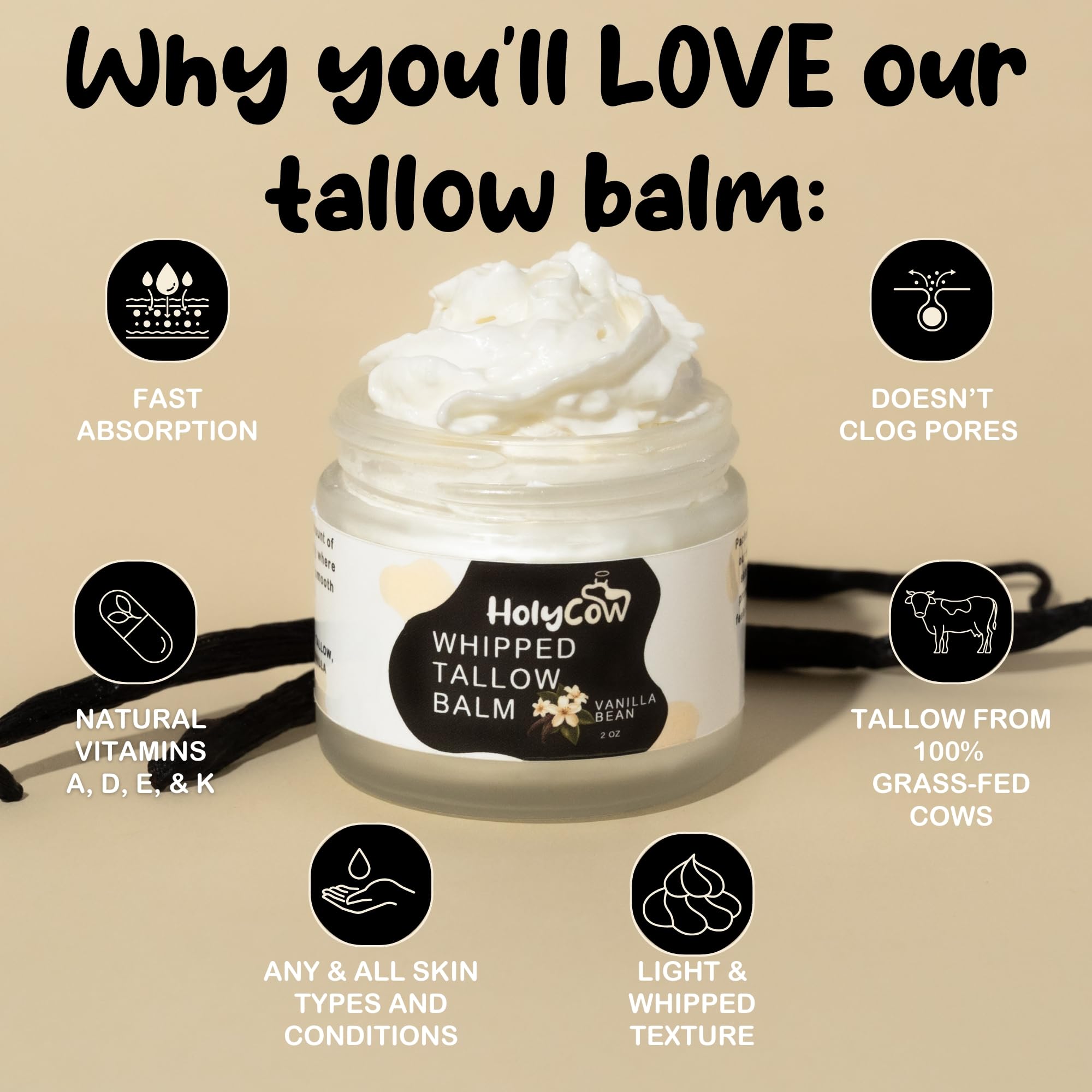 HolyCow grass-fed tallow sourcing highlights ethical skincare.