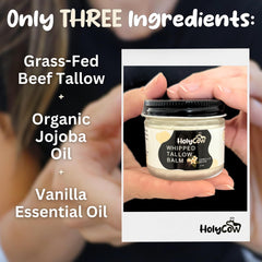 HolyCow organic jojoba oil infusion shows nourishing hydration.