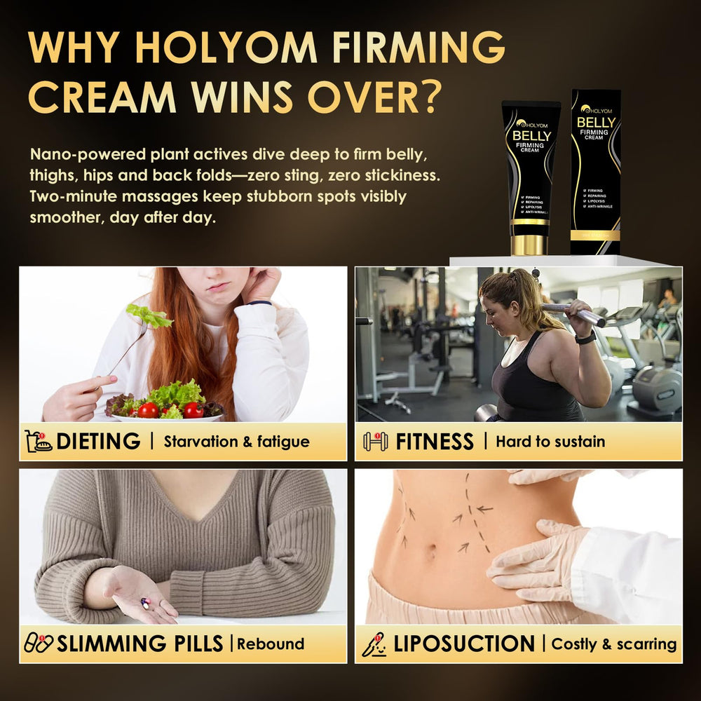 HOLYOM B Flat Belly Cream absorbs quickly, leaving a comfortable finish.