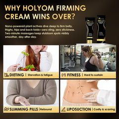 HOLYOM B Flat Belly Cream absorbs quickly, leaving a comfortable finish.