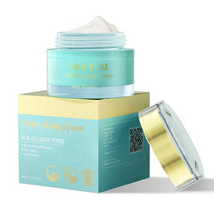 HOLYOM Restorative Night Cream bottle closeup for overnight hydration.