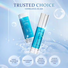 HOLYOM retinol under-eye cream application on under-eye area for quick absorption
